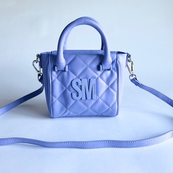 Steve Madden Lavender Polyurethane Quilted Leather Small Crossbody Shoulder Bag - Picture 15 of 15